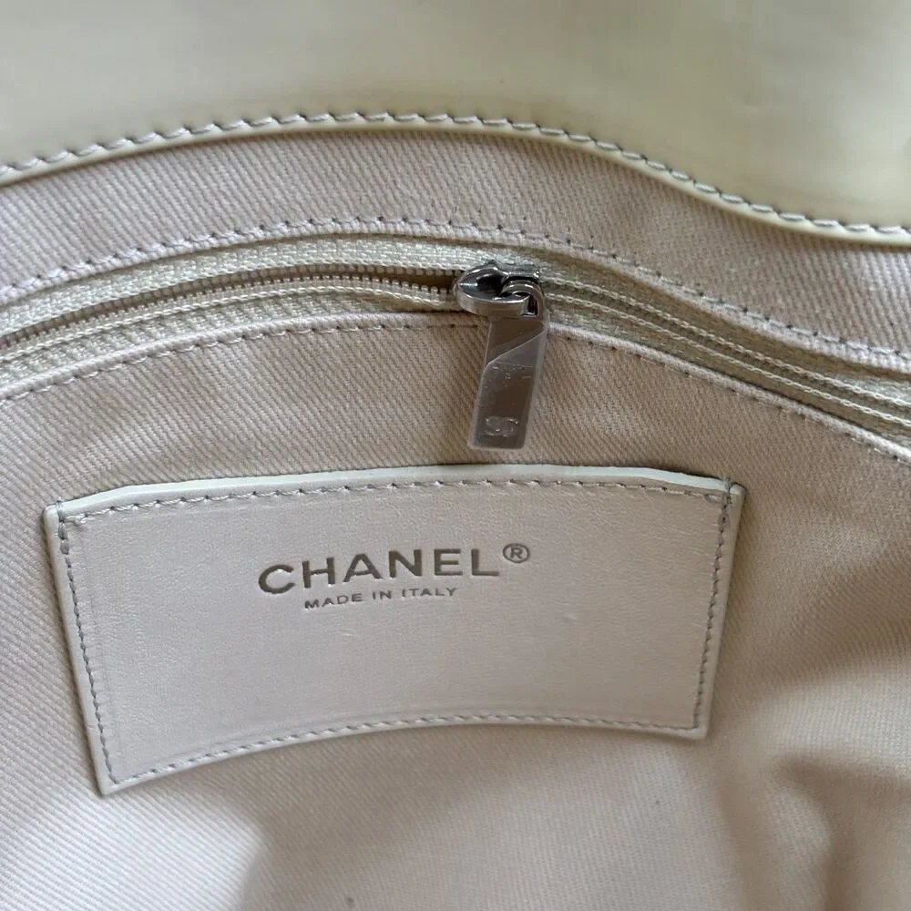 CHANEL quilted patent